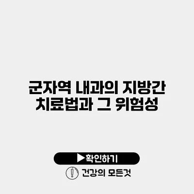 군자역 내과의 지방간 치료법과 그 위험성
