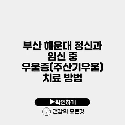 부산 해운대 정신과 임신 중 우울증(주산기우울) 치료 방법