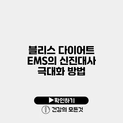 블리스 다이어트 EMS의 신진대사 극대화 방법