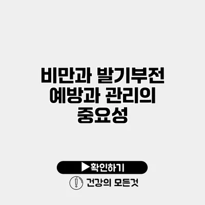 비만과 발기부전 예방과 관리의 중요성