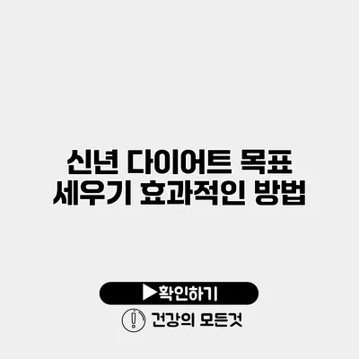 신년 다이어트 목표 세우기 효과적인 방법