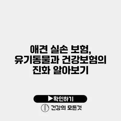 애견 실손 보험, 유기동물과 건강보험의 진화 알아보기