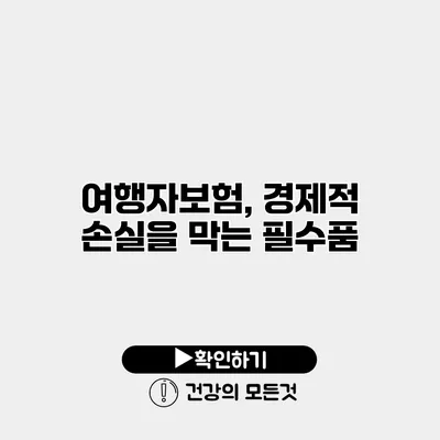 여행자보험, 경제적 손실을 막는 필수품