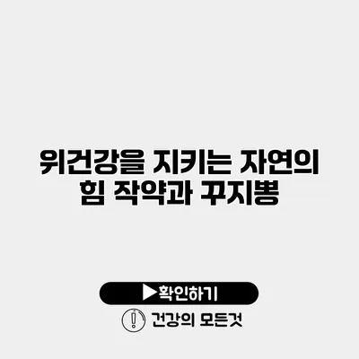 위건강을 지키는 자연의 힘 작약과 꾸지뽕