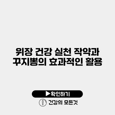위장 건강 실천 작약과 꾸지뽕의 효과적인 활용