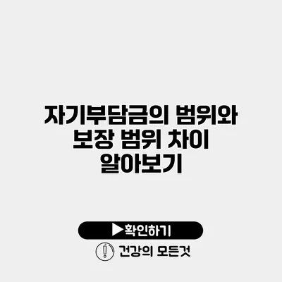 자기부담금의 범위와 보장 범위 차이 알아보기