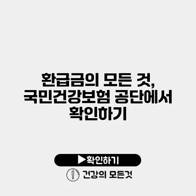 환급금의 모든 것, 국민건강보험 공단에서 확인하기