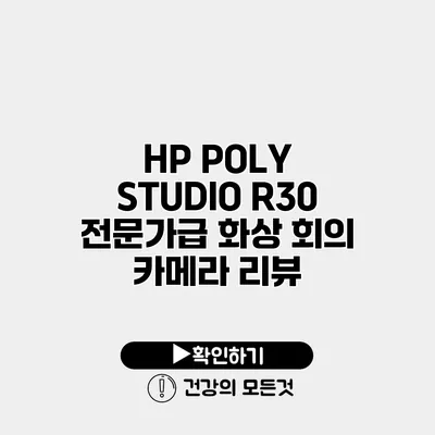 HP POLY STUDIO R30 전문가급 화상 회의 카메라 리뷰