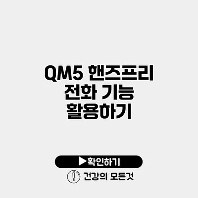 QM5 핸즈프리 전화 기능 활용하기