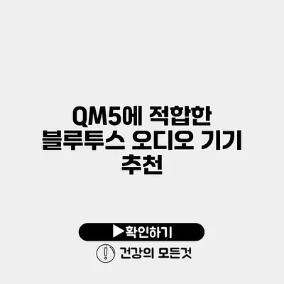 QM5에 적합한 블루투스 오디오 기기 추천