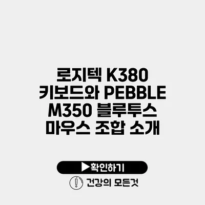 로지텍 K380 키보드와 PEBBLE M350 블루투스 마우스 조합 소개