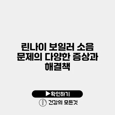 린나이 보일러 소음 문제의 다양한 증상과 해결책