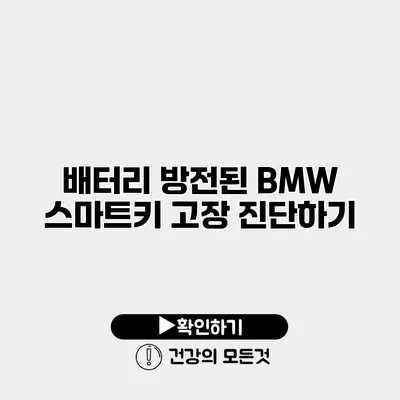배터리 방전된 BMW 스마트키 고장 진단하기