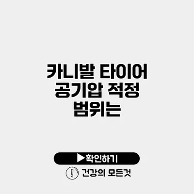 카니발 타이어 공기압 적정 범위는?