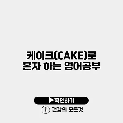 케이크(CAKE)로 혼자 하는 영어공부