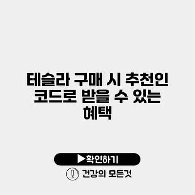 테슬라 구매 시 추천인 코드로 받을 수 있는 혜택