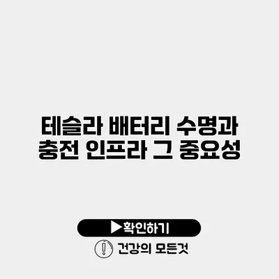 테슬라 배터리 수명과 충전 인프라 그 중요성